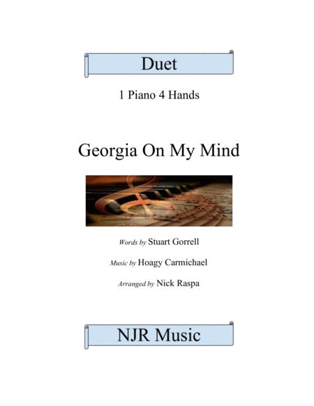 Georgia On My Mind 1 Piano 4 Hands Jazz Adv Int Sheet Music