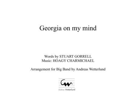 Free Sheet Music Georgia On My Mind Big Band With Vocal Solo