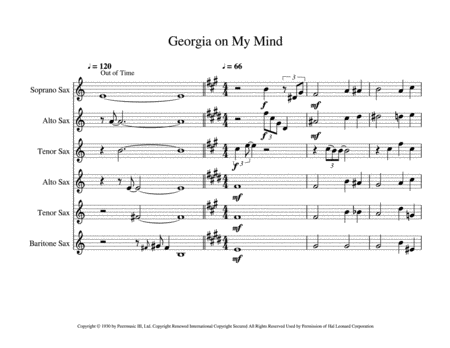 Georgia On My Mind Jacob Collier Arrangement Sheet Music