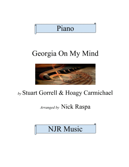Free Sheet Music Georgia On My Mind Jazz Piano