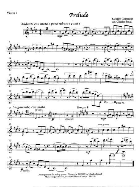 Gershwin Prelude 2 Sheet Music
