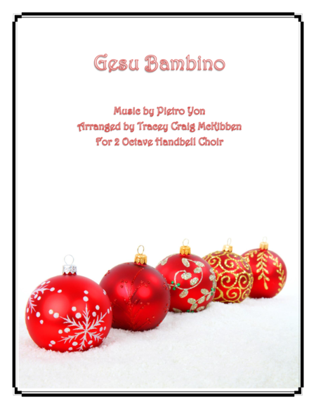 Free Sheet Music Gesu Bambino 2 Octave Handbells