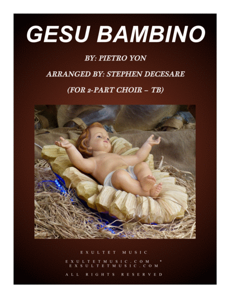 Gesu Bambino For 2 Part Choir Tb Sheet Music