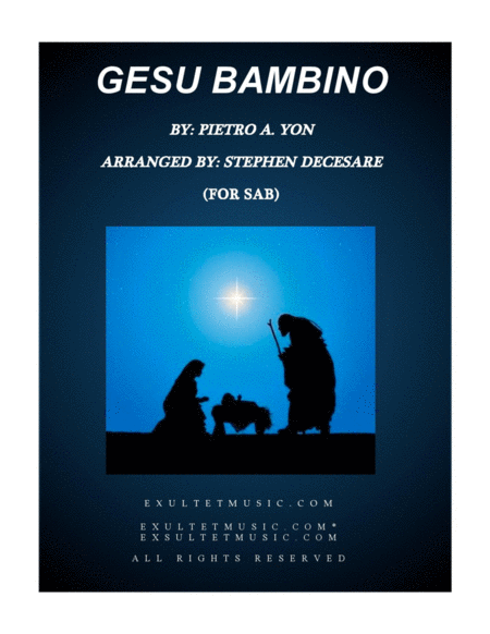 Gesu Bambino For Sab Sheet Music