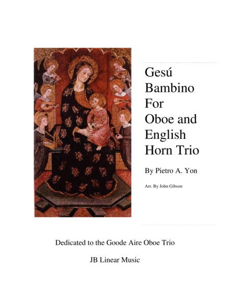 Gesu Bambino Infant Jesus For Oboe And English Horn Trio Sheet Music