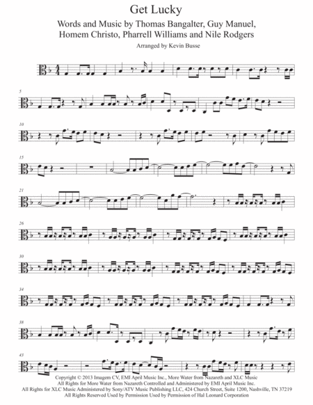 Get Lucky Viola Sheet Music