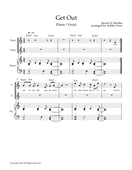Get Out Pvg Sheet Music