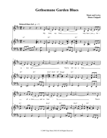 Gethsemane Garden Blues Sheet Music