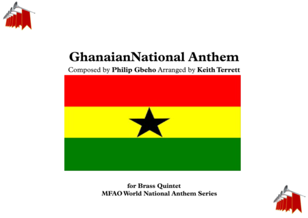 Ghanaian National Anthem God Bless Our Homeland Ghana For Brass Quintet Sheet Music