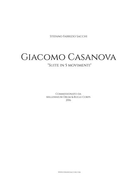 Giacomo Casanova Collector Edition Study Score Sheet Music