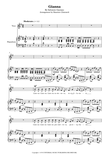 Free Sheet Music Gianna