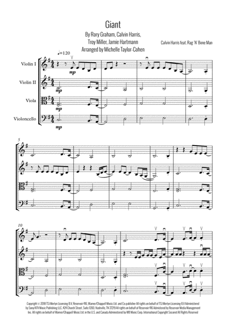 Free Sheet Music Giant String Quartet