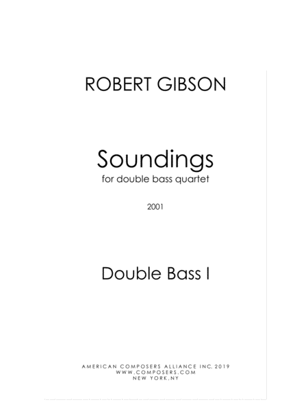 Gibsonr Soundings Quartet For Double Basses Sheet Music