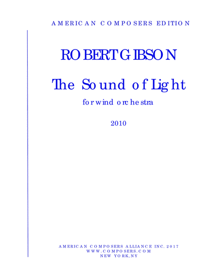 Gibsonr The Sound Of Light Sheet Music