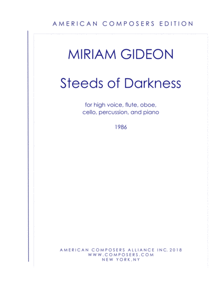 Free Sheet Music Gideon Steeds Of Darkness