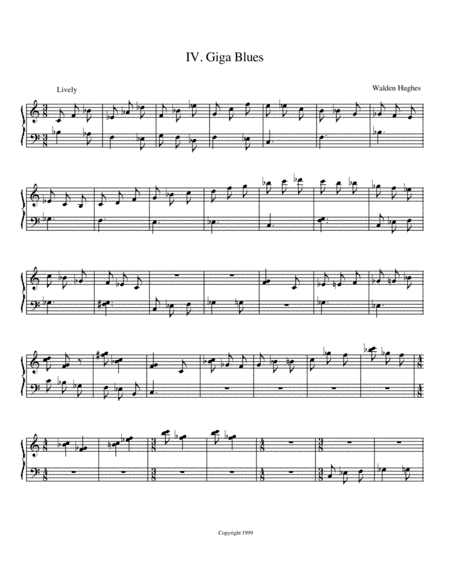 Giga Blues Piano Solo Sheet Music