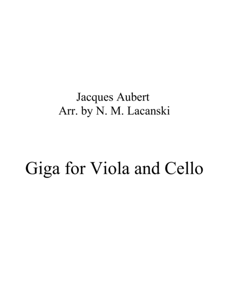 Giga For Violin And Viola Sheet Music