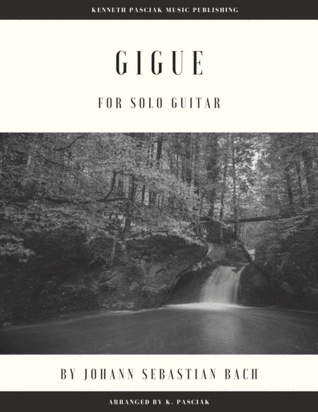 Free Sheet Music Gigue In D Minor From Violin Partita 2 Bwv1004 For Solo Guitar