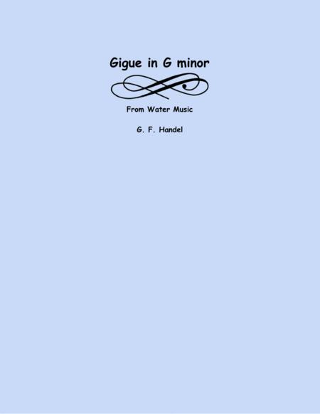 Free Sheet Music Gigue In G Minor From Water Music String Trio