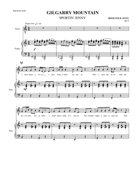 Gilgarry Mountain Baritone Sheet Music