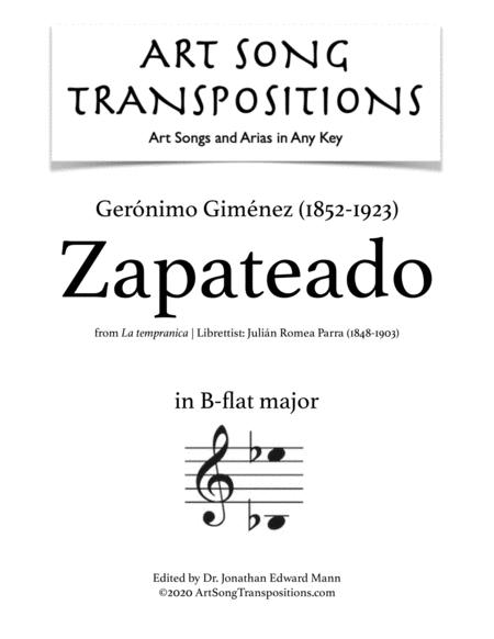 Free Sheet Music Gimnez Zapateado Transposed To B Flat Major