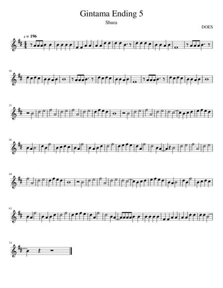 Gintama Ending 5 Sheet Music
