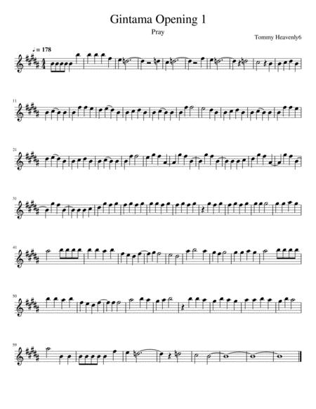 Gintama Opening 1 Sheet Music