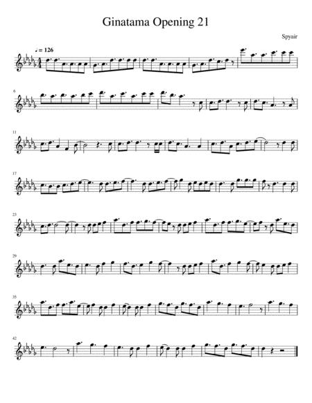 Gintama Opening 21 Sheet Music