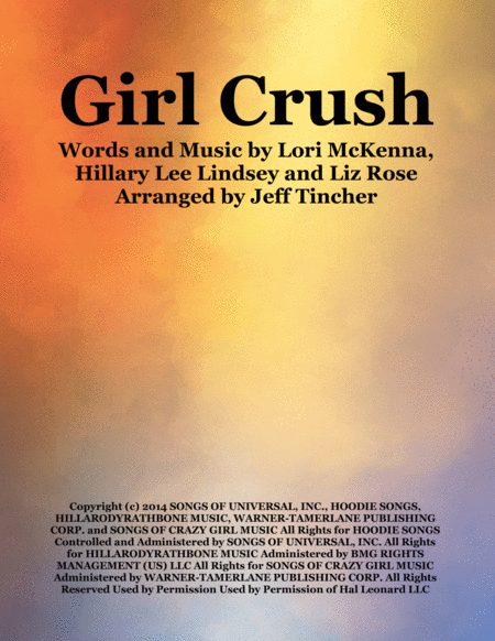 Girl Crush Sheet Music