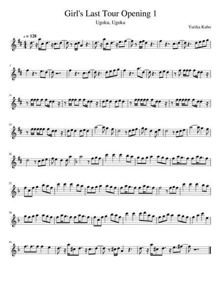 Free Sheet Music Girl D Last Tour Opening 1