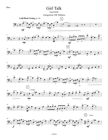 Girl Talk Strings Bass Sheet Music