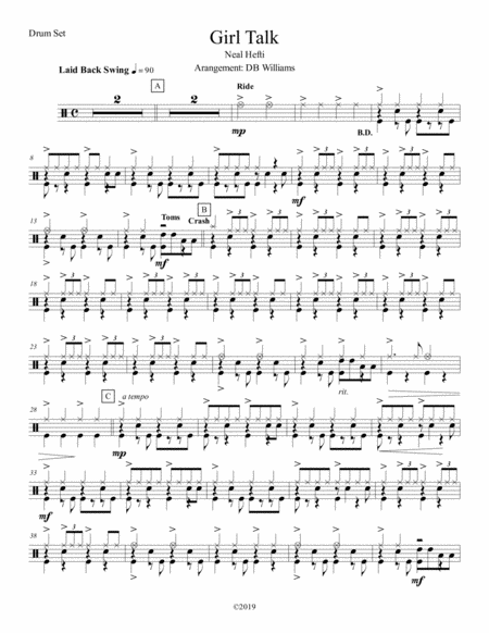 Girl Talk Strings Drum Set Sheet Music