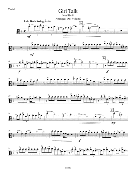 Girl Talk Viola 1 Sheet Music