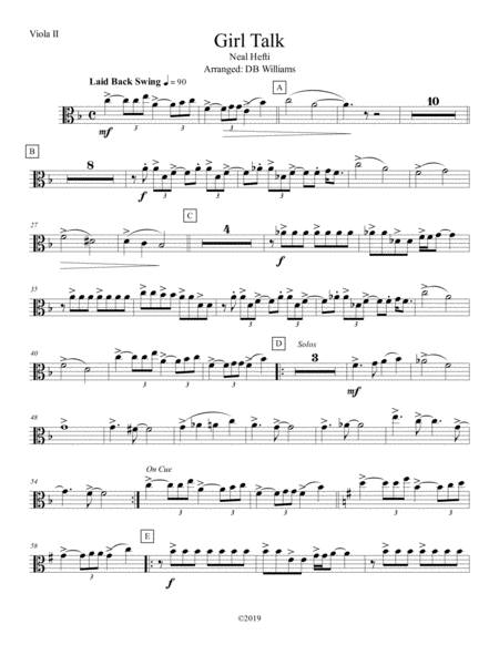 Free Sheet Music Girl Talk Viola 2