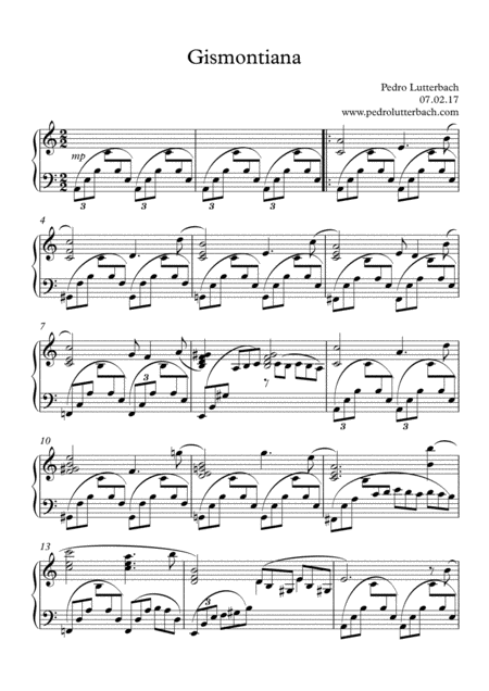 Free Sheet Music Gismontiana