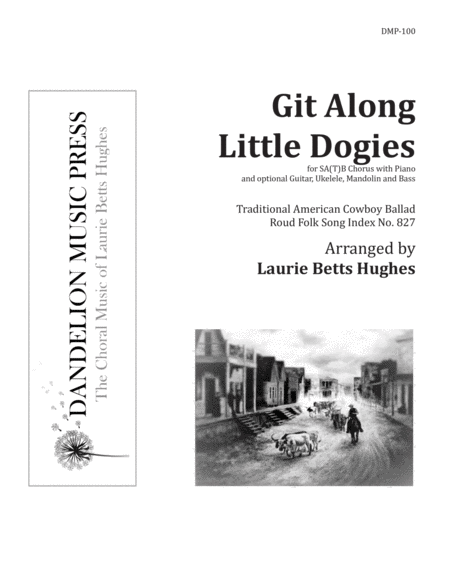 Free Sheet Music Git Along Little Dogies Sat B