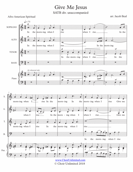 Give Me Jesus Sheet Music