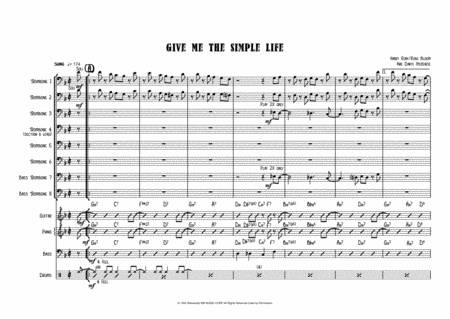 Free Sheet Music Give Me The Simple Life Trombone Octet And Rhythm Section