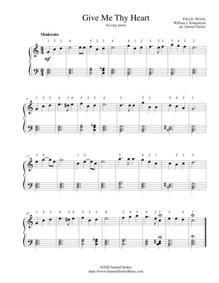 Free Sheet Music Give Me They Heart For Easy Piano