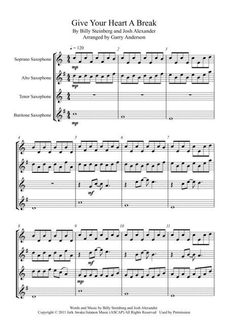 Free Sheet Music Give Your Heart A Break