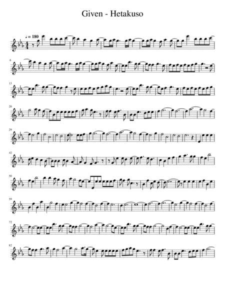 Given Hetakuso Sheet Music