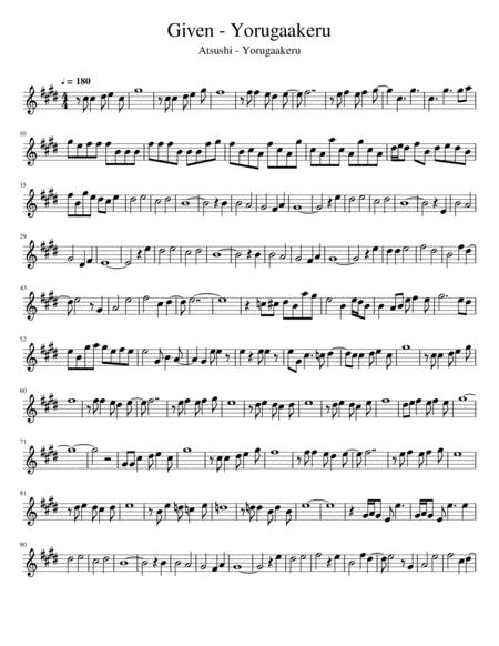 Given Yorugaakeru Sheet Music