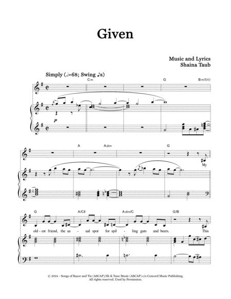 Given Sheet Music