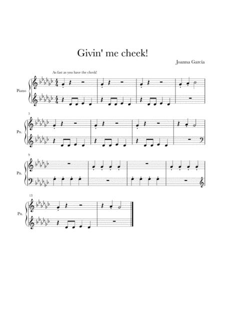 Givin Me Cheek Sheet Music