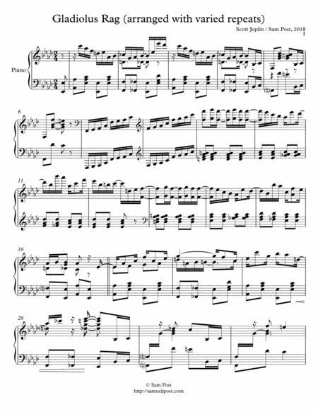 Gladiolus Rag Rewrite Op 30 Sheet Music