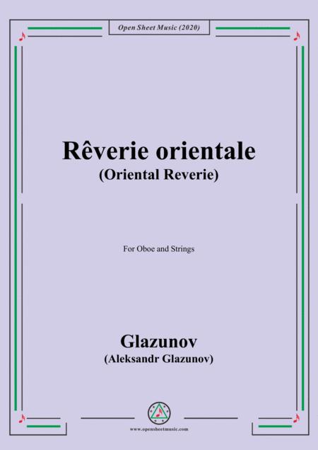 Free Sheet Music Glazunov Rverie Orientale Oriental Reverie For Oboe Strings