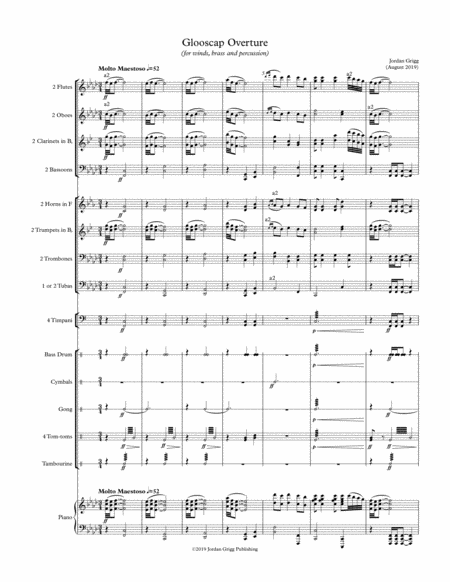 Free Sheet Music Glooscap Overture For Winds Brass And Percussion