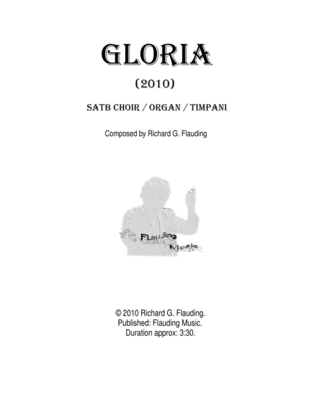 Gloria Choir Organ Timpani Sheet Music