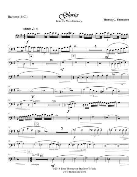 Gloria Chorus Piano Sheet Music