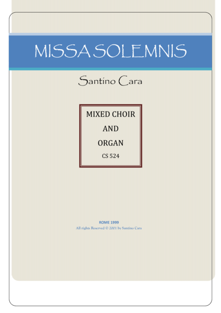 Free Sheet Music Gloria For Satb Choir Solo Voices And Organ From Missa Solemnis